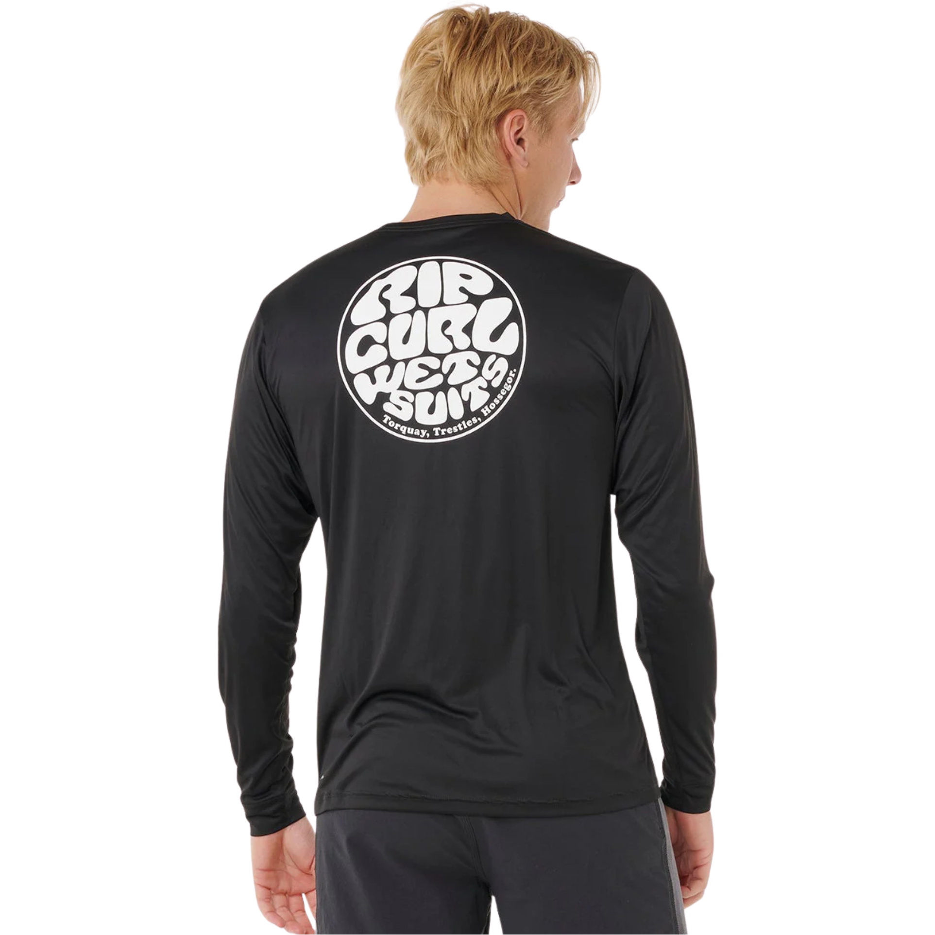 2026 Rip Curl Männer Icons Of Surflite UPF Langarm-Lycra-Weste 162MRV - Black
